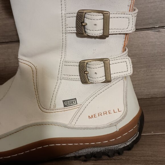 Merrell Decora Chant Women Snow Boots J48428 Size 8.5 White Faux Leather - Picture 10 of 16